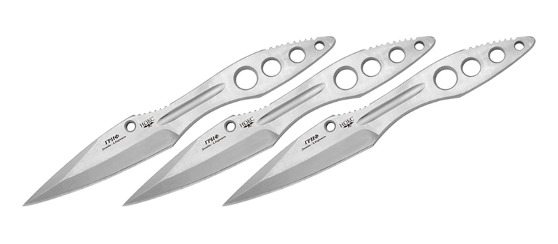 Набор из 3-х спортивных ножей Гриф, нержавеющая сталь набор из 3 спортивных ножей кунай