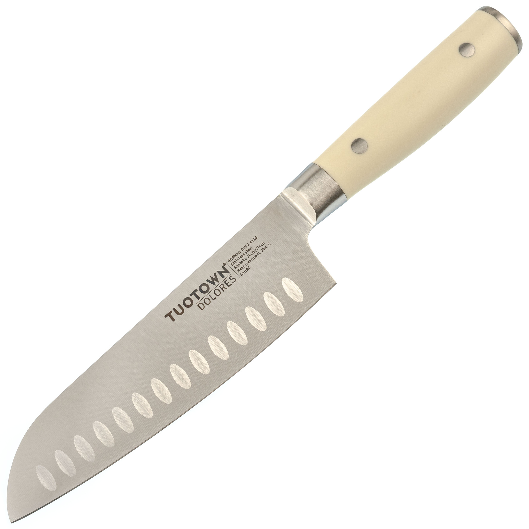 

Кухонный нож Сантоку Tuotown, серия DOLORES, сталь 1.4116