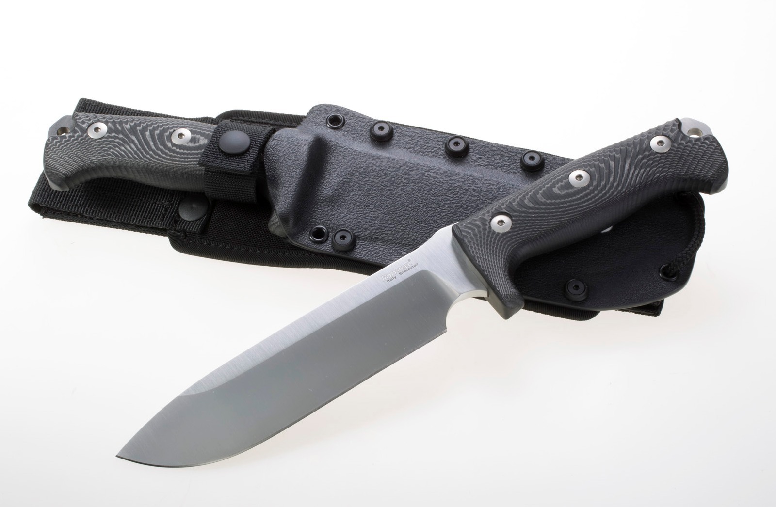 фото Нож с фиксированным клинком lionsteel m7 ms, сталь sleipner, рукоять black micarta lion steel