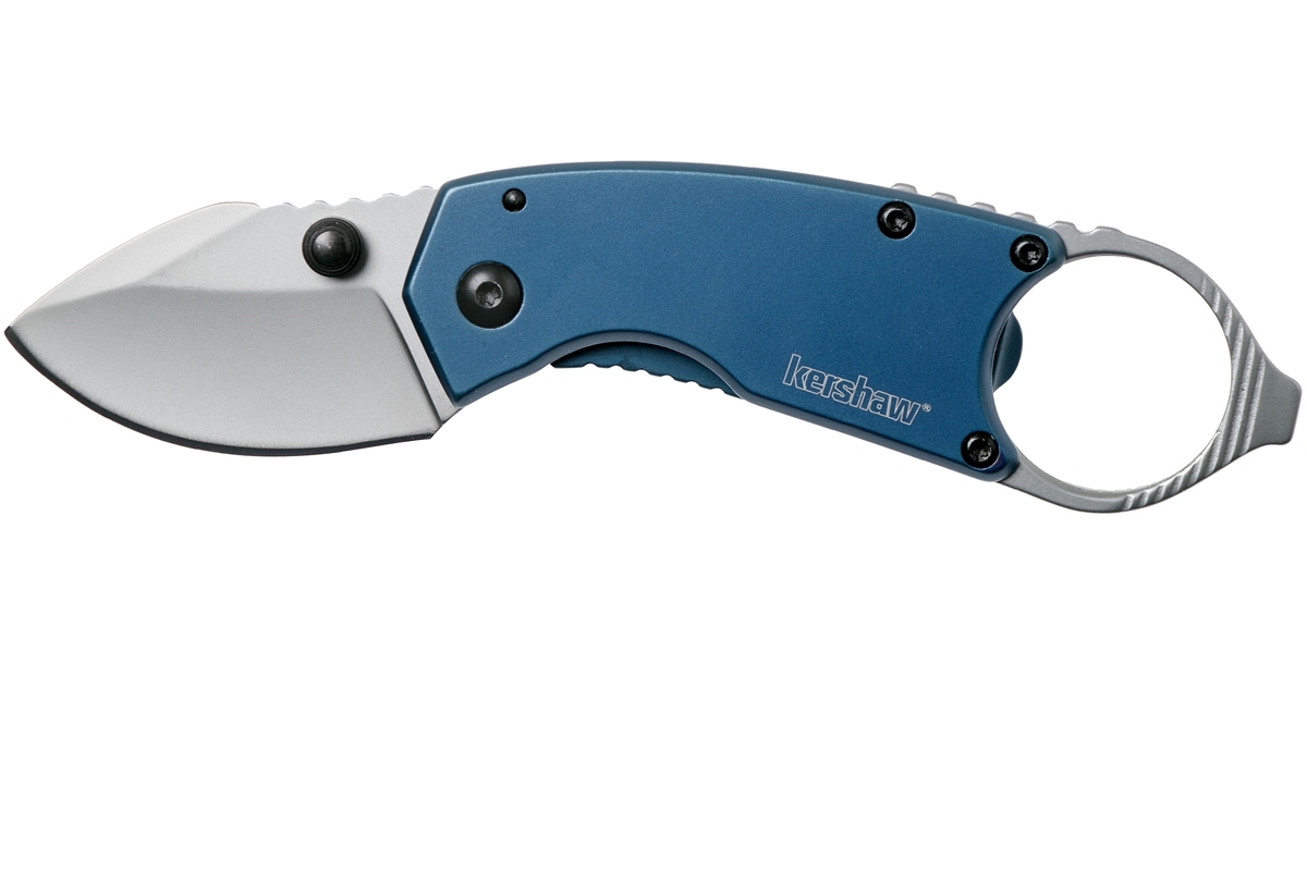 Нож складной Antic - Kershaw 8710, сталь 8Cr13MoV, рукоять нержавеющая сталь, синий мультитул 6в1 с фонариком рукоять глянцевая