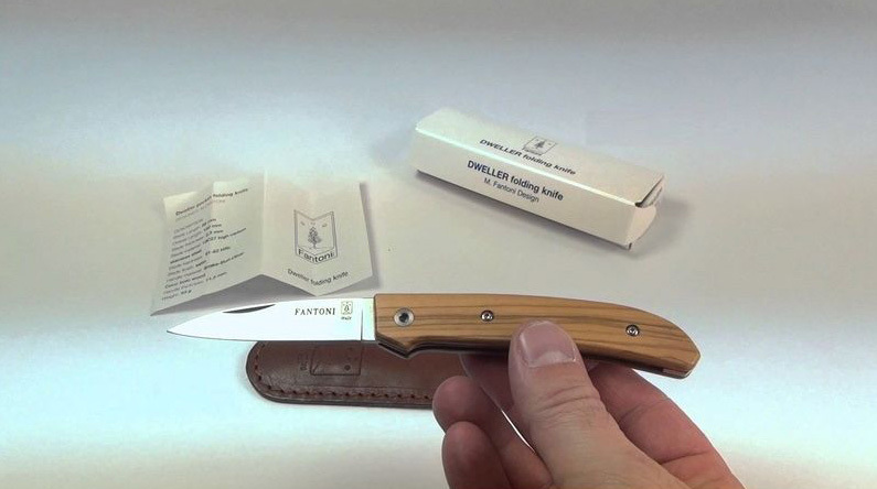 Нож складной Massimo Fantoni Design, Dweller, FAN/DWELLER/ОL, сталь 19C27, рукоять Оlive Wood от Ножиков