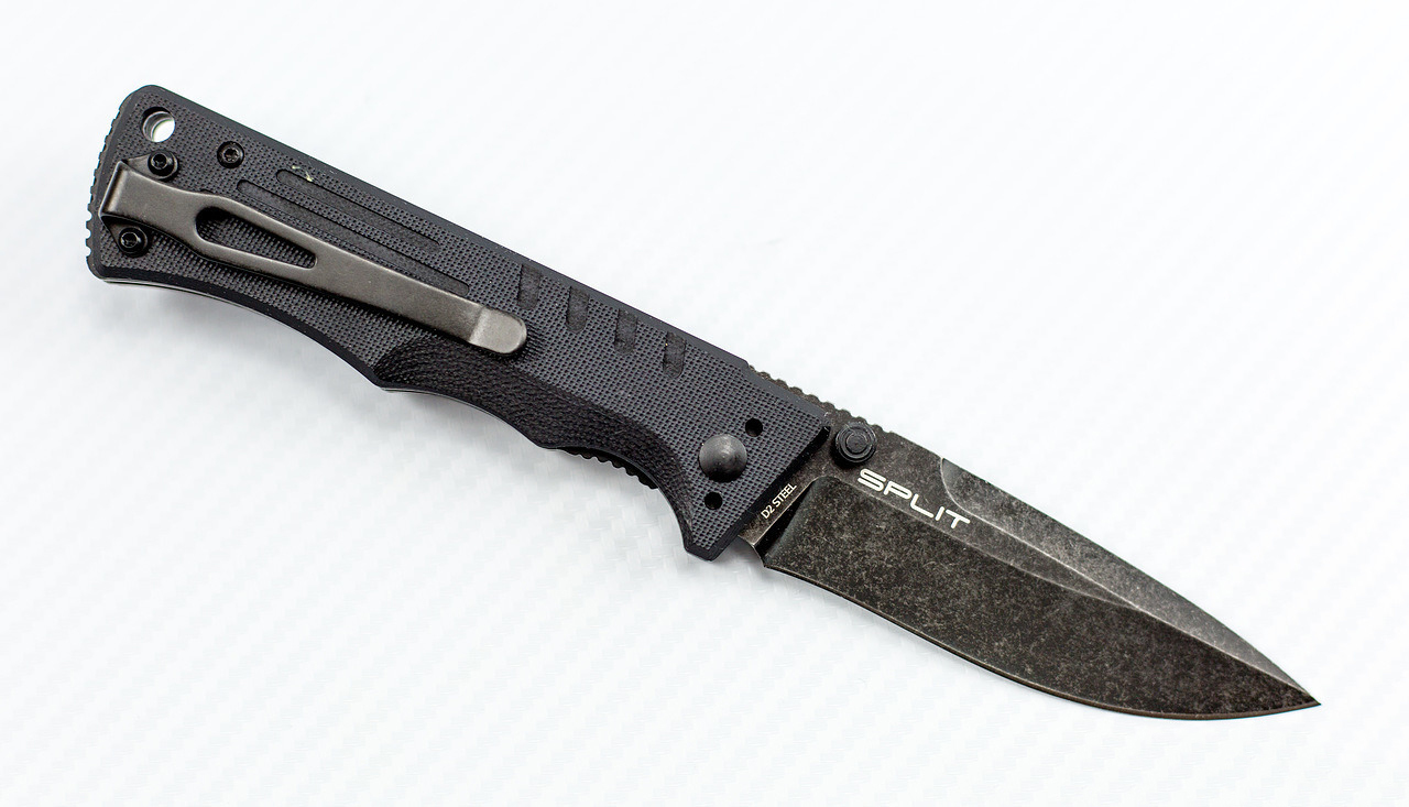 Складной нож  Split Black, D2 - фото 2