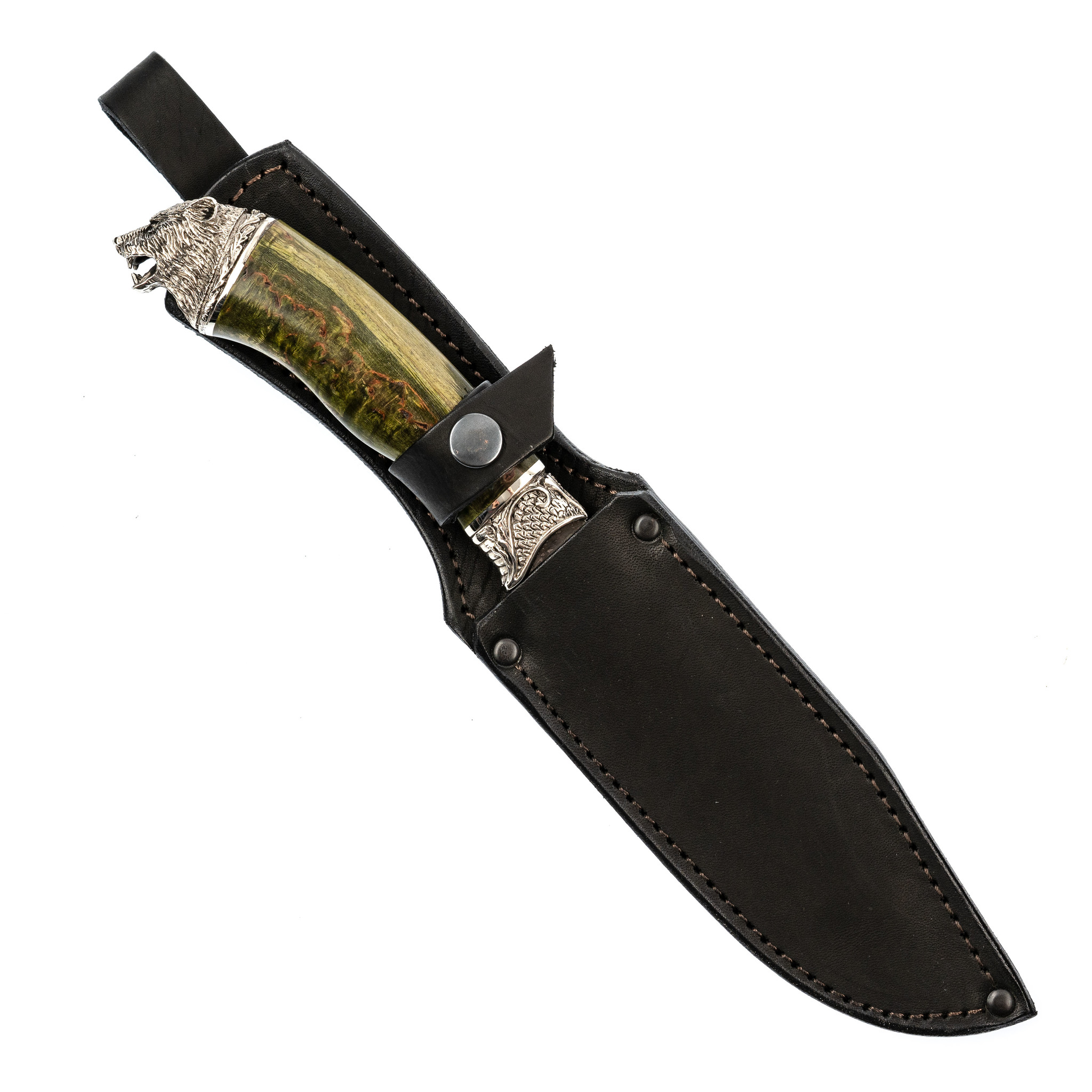 Нож Рэкс, сталь Х12МФ, рукоять карельская береза - фото 6