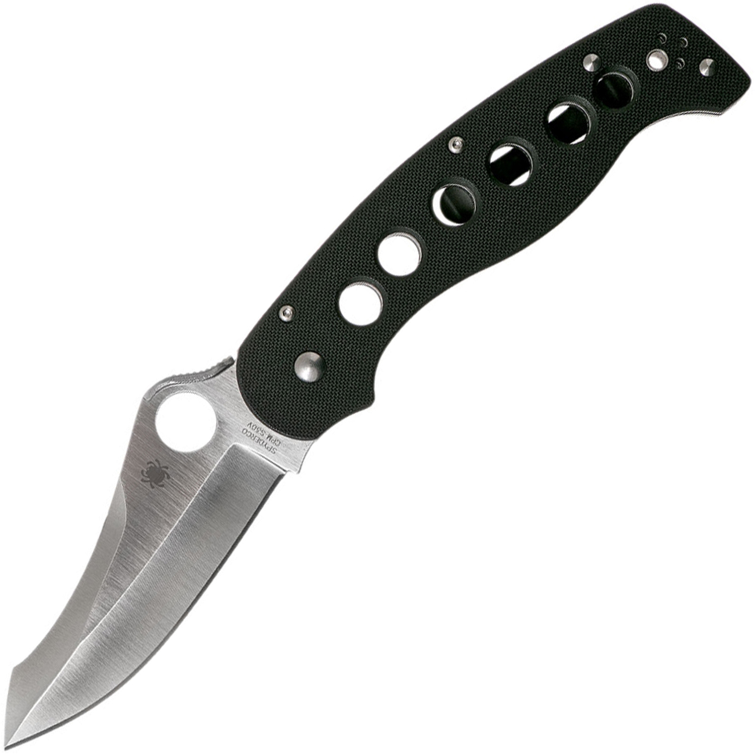 Нож складной A.T.R.™ 2 Spyderco C70GP2, сталь CPM-S30V Satin Plain, рукоять стеклотекстолит G10, чёрный