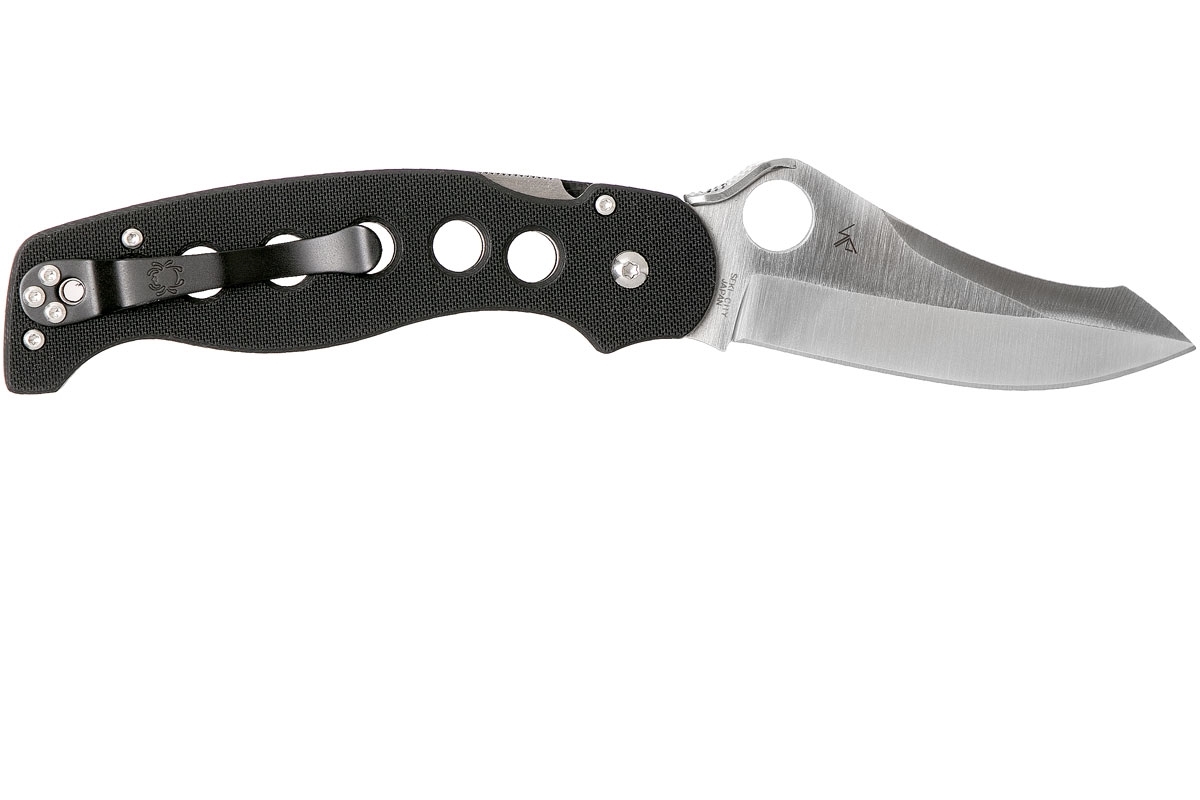 Нож складной A.T.R. 2 Spyderco C70GP2, сталь CPM-S30V Satin Plain, рукоять стеклотекстолит G10, чёрный от Ножиков