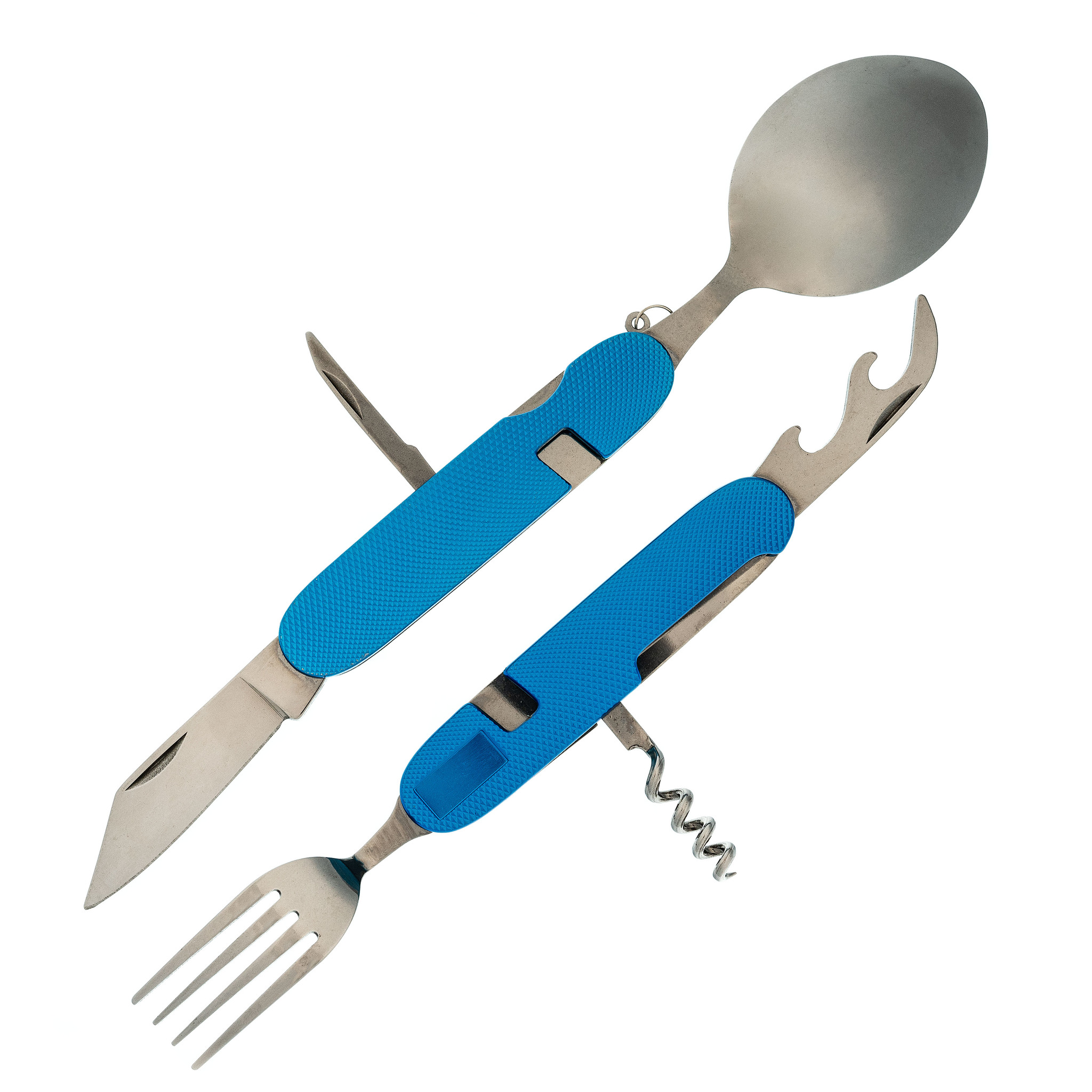 Многофункциональный складной нож с приборами, синий - фото 1