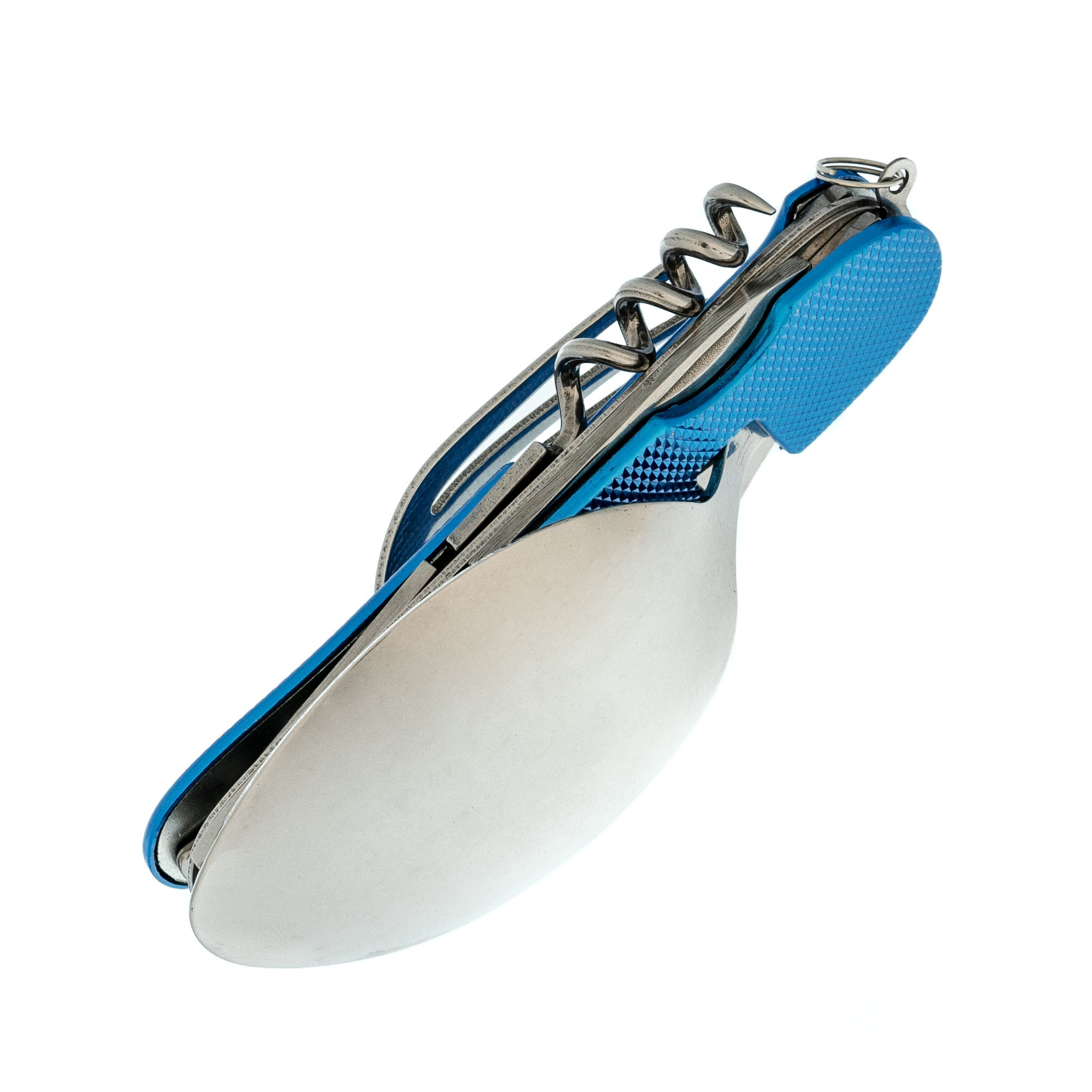 Многофункциональный складной нож с приборами, синий - фото 5