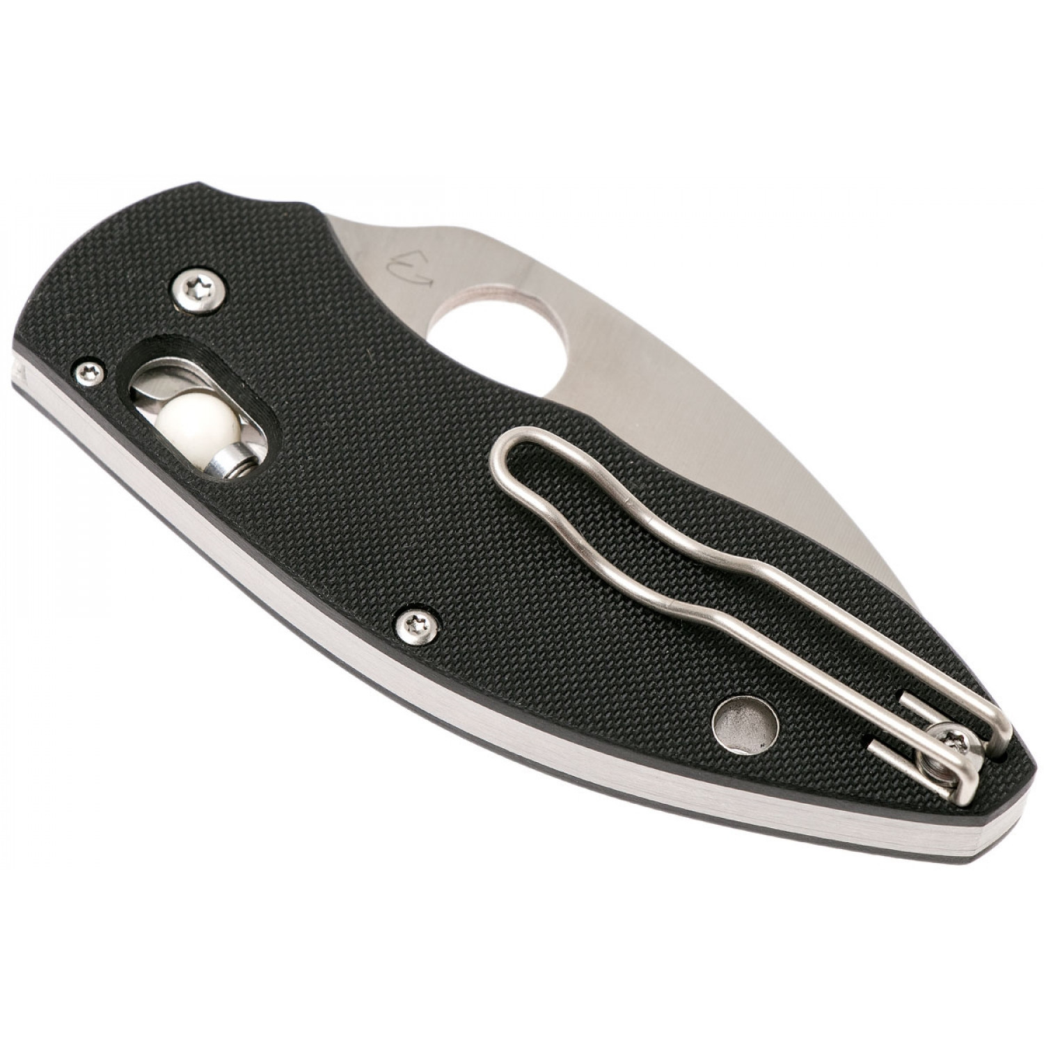 Складной нож Q BALL BLACK SPYDERCO C219GP, сталь VG-10 Satin Plain, рукоять стеклотекстолит G10, чёрный - фото 8