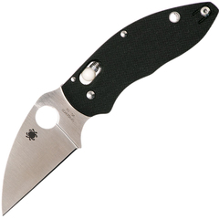 Фото Складной нож Q BALL BLACK SPYDERCO C219GP, сталь VG-10 Satin Plain, рукоять стеклотекстолит G10, чёрный