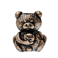 Фото Бусина для темляка Двуликий Медведь, бронза