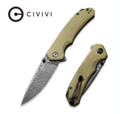 Фото Складной нож CIVIVI Brazen, сталь Damascus, Olive Micarta