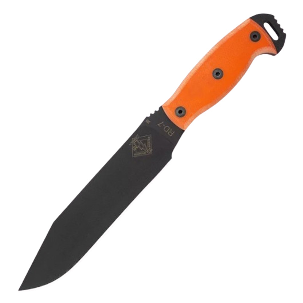 Нож с фиксированным клинком Ontario RD7, сталь 5160, рукоять G10, orange/black нож с фиксированным клинком ontario rd7 micarta серрейтор