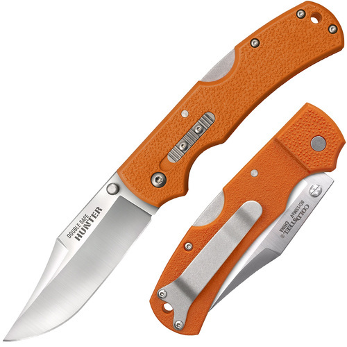Нож складной Cold Steel Double Safe Hunter, сталь 8Cr13MoV, рукоять термопластик GFN, orange блестящая раскраска космические приключения