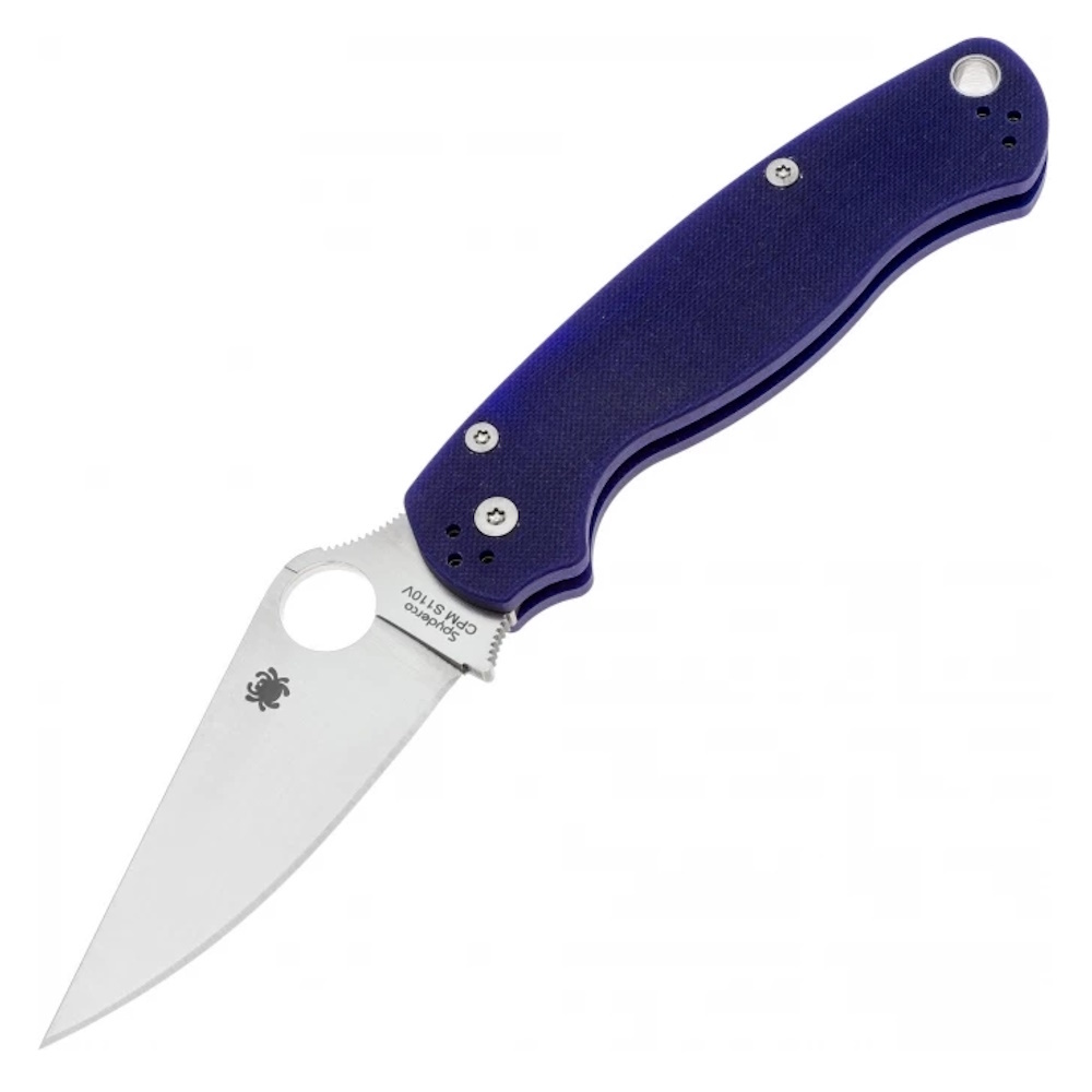 Складной нож Spyderco Paramilitary 2 Comp Lock Blue, сталь S110V, рукоять G-10 темно-синяя