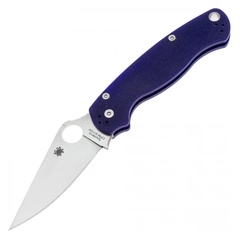 Фото Складной нож Spyderco Paramilitary 2 Comp Lock Blue, сталь S110V, рукоять G-10 темно-синяя