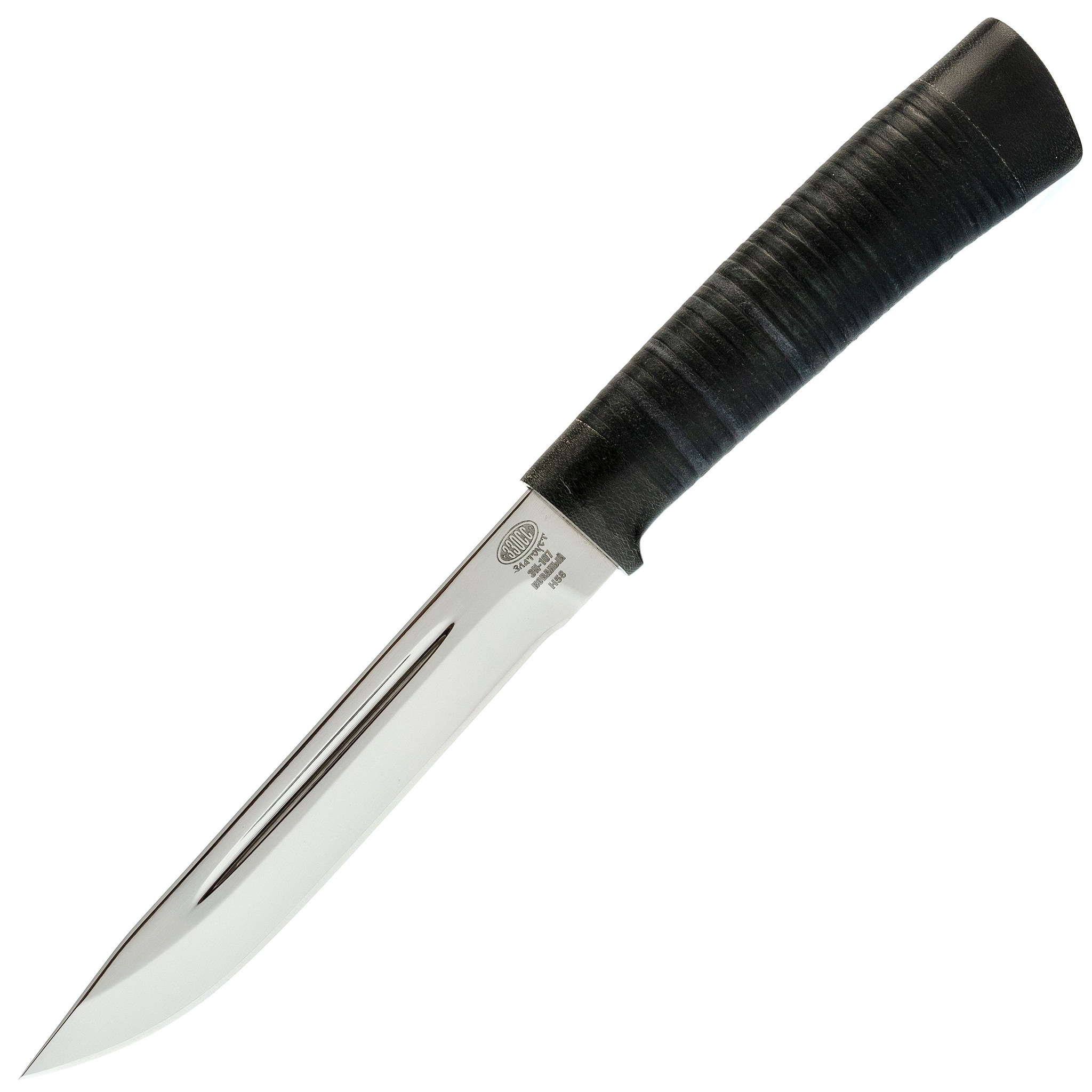 Нож Н58 Златоуст, сталь ЭИ-107, кожа