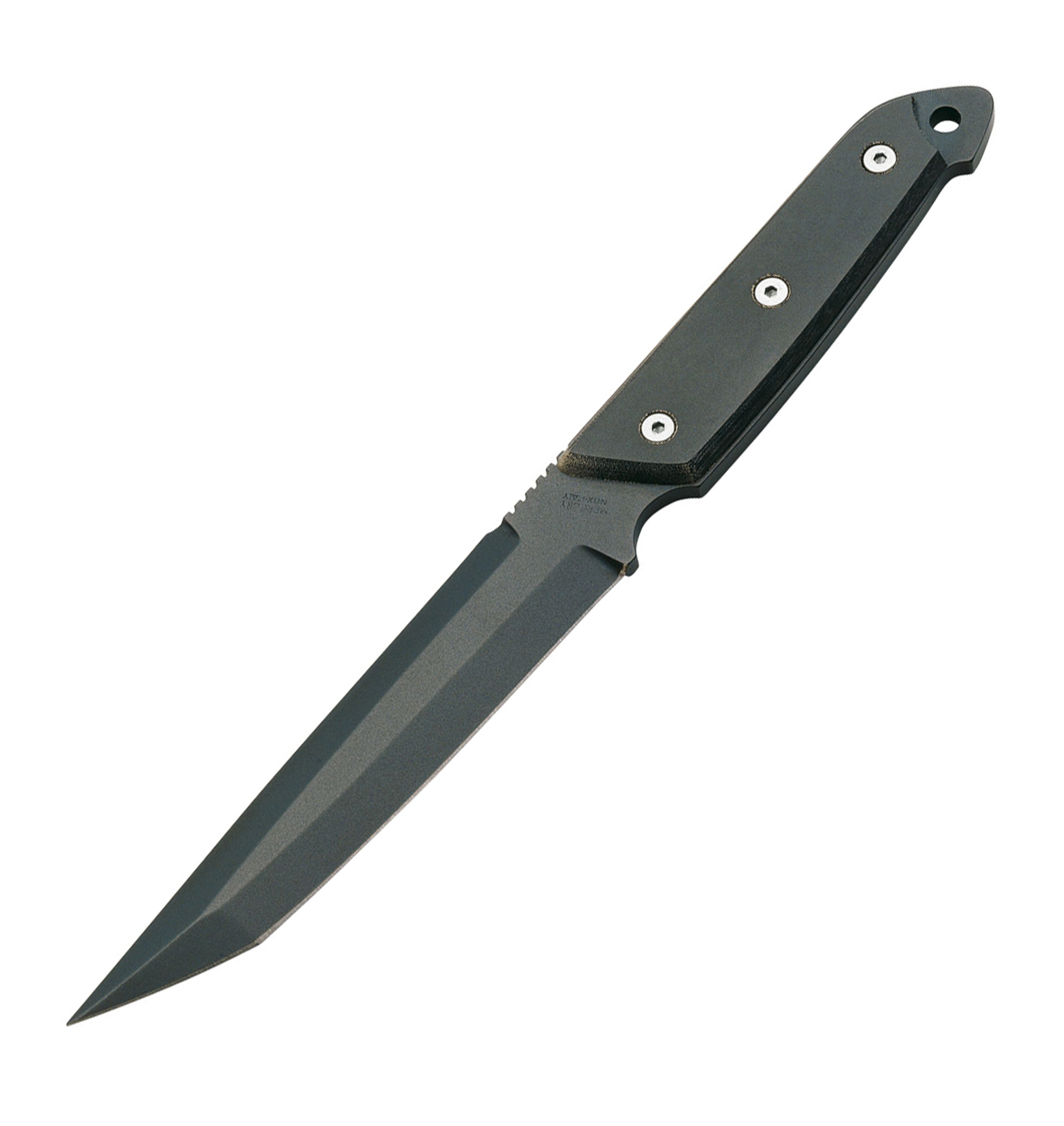 фото Нож с фиксированным клинком mercury combat teflon® my\9221-22t, сталь z50cd15 тефлон, черная микарта