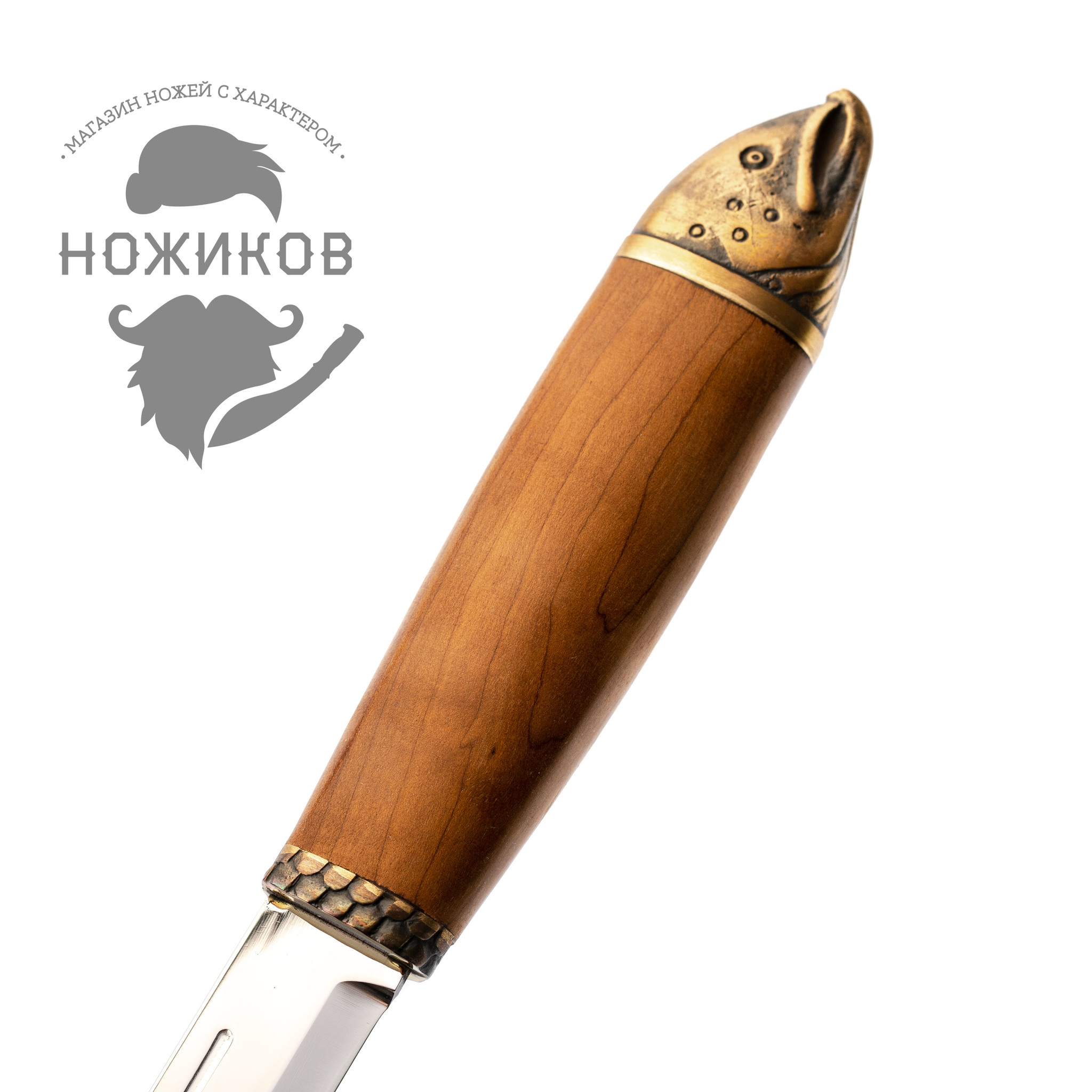 Нож финский Marttiini Salmon, сталь X46Cr13, рукоять карельская береза - фото 3