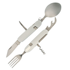 Фото Многофункциональный складной нож  с приборами, металлик