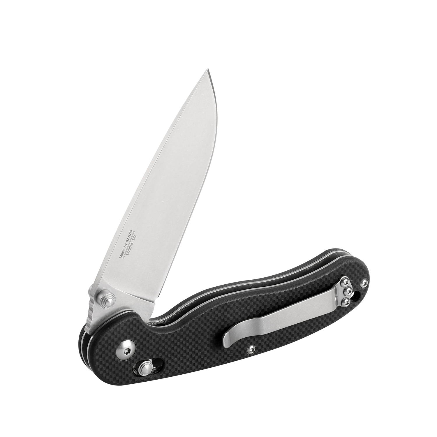 Складной нож Ganzo D727M-BK, сталь D2, рукоять G10, черный - фото 2