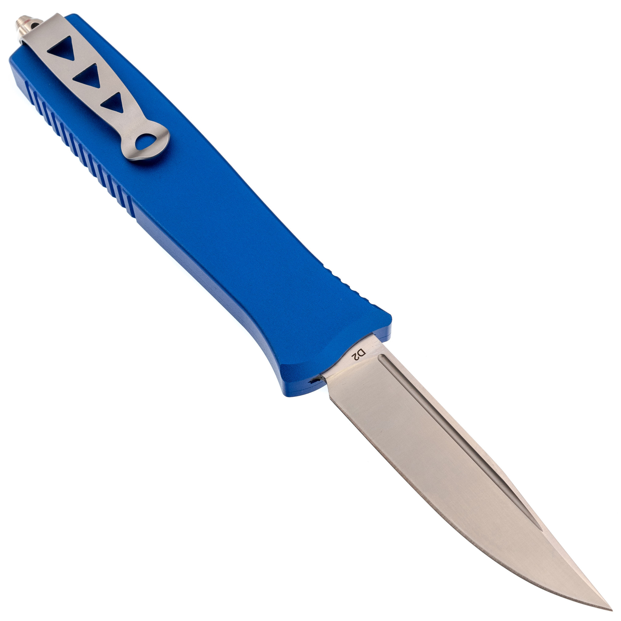 Автоматический нож Steelclaw Аргон-01, сталь D2, рукоять алюминий, синий - фото 3