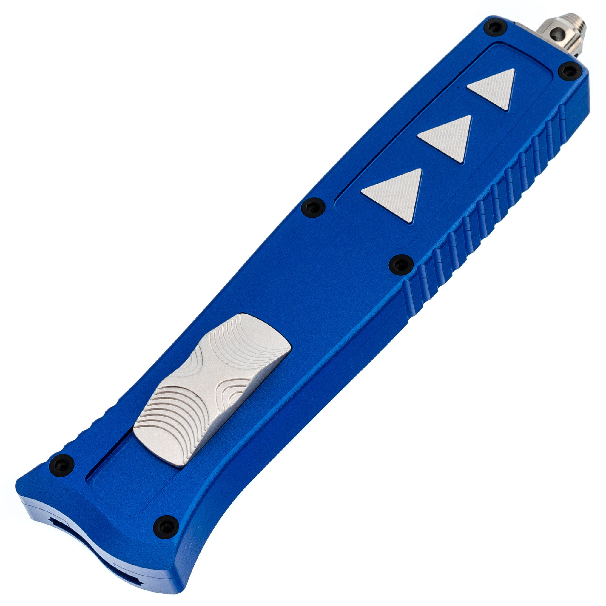Автоматический нож Steelclaw Аргон-01, сталь D2, рукоять алюминий, синий - фото 4