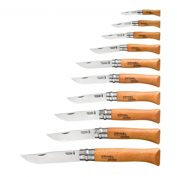 Набор складных ножей Opinel VRN Carbon Tradition из 10 штук в деревянном кейсе - фото 2
