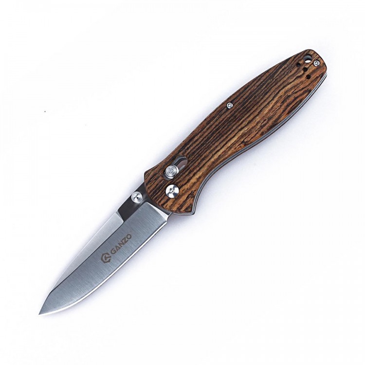 фото Нож ganzo g738-w1, деревянная рукоятка