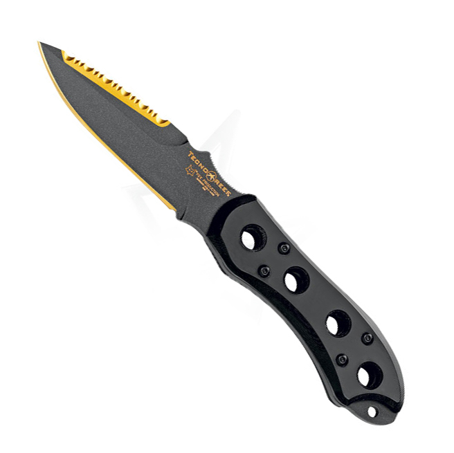 фото Нож fox technoreef, сталь n690, рукоять стеклотекстолит g-10, чёрный