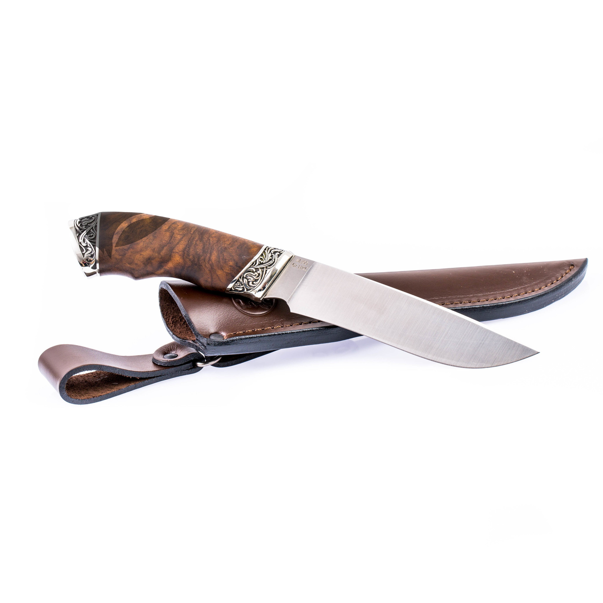 Нож разделочный C1-1, сталь M390,орех, 265мм Слон - фото 4