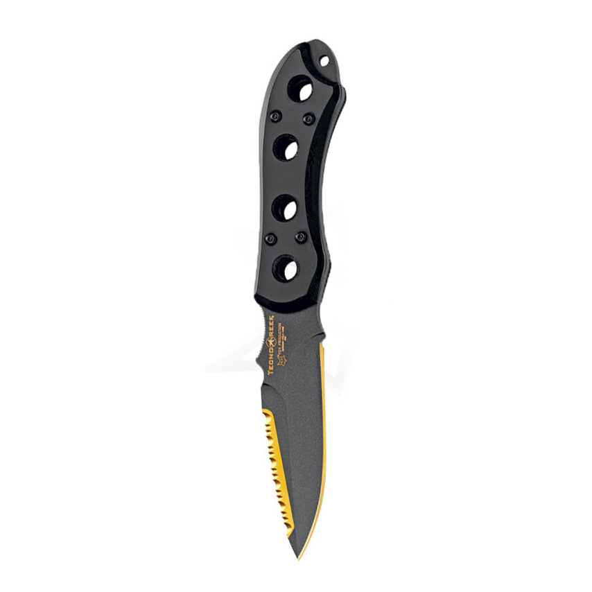 фото Нож fox technoreef, сталь n690, рукоять стеклотекстолит g-10, чёрный