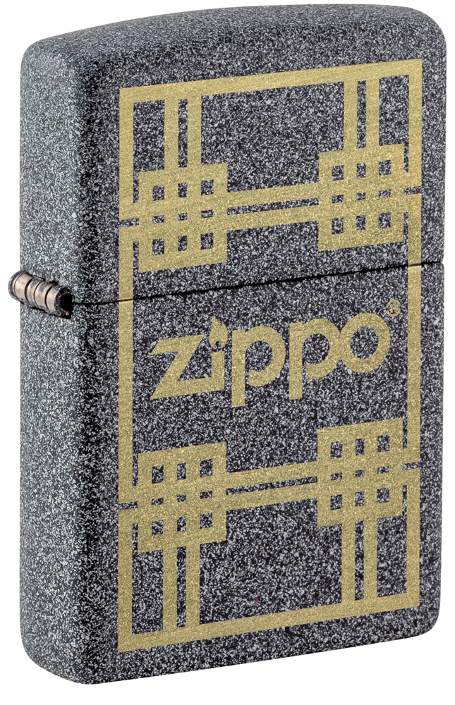 Зажигалка ZIPPO с покрытием Iron Stone, латунь/сталь, серая, матовая