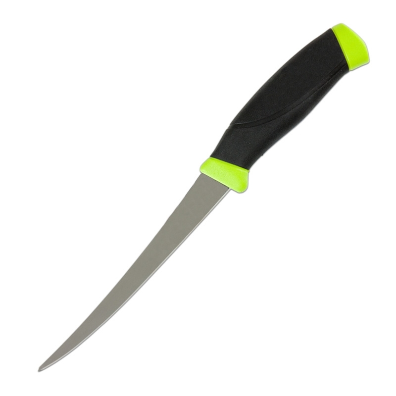 Нож с фиксированным лезвием Morakniv Fishing Comfort Fillet 155, сталь Sandvik 12C27, рукоять резина/пластик