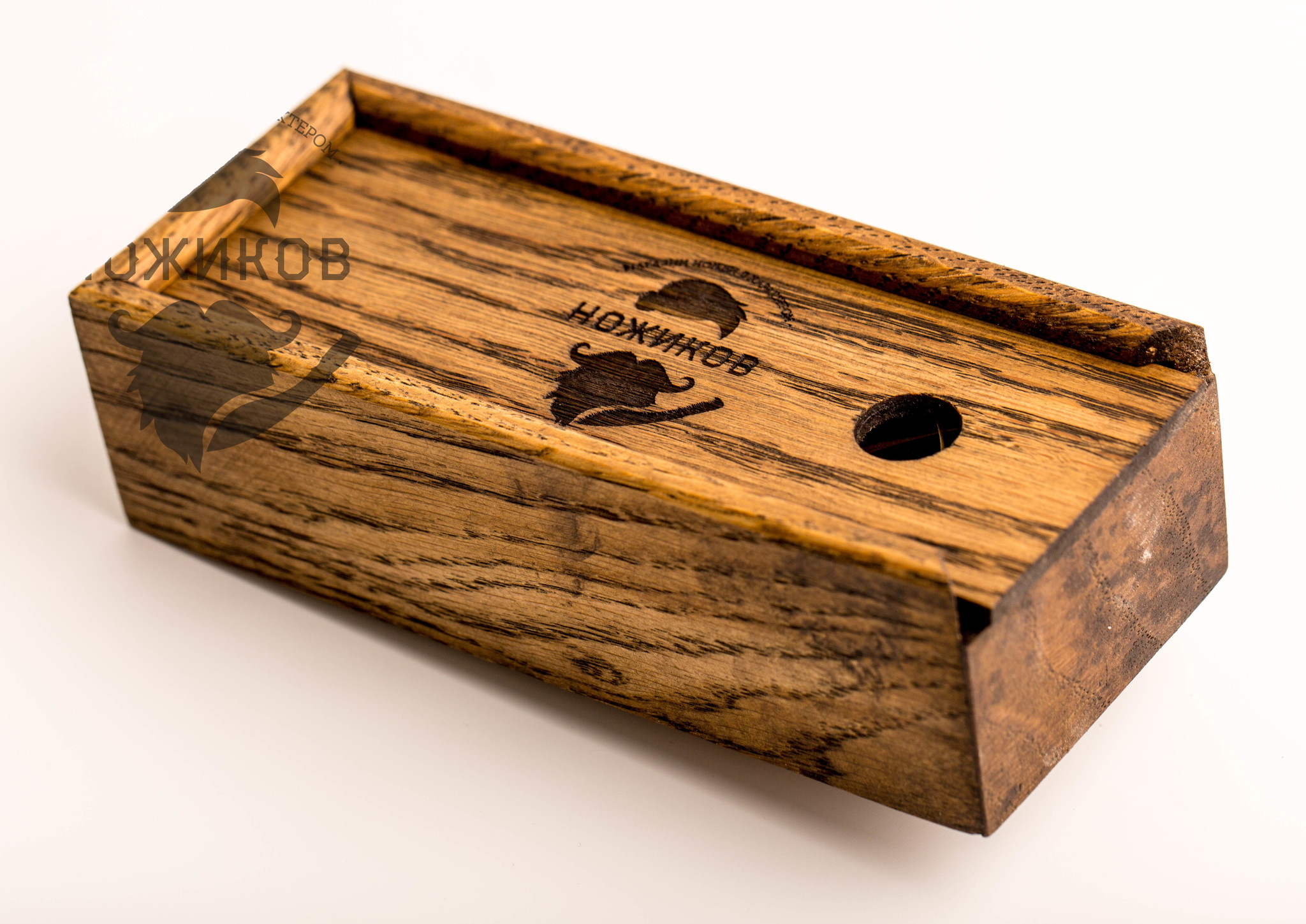 Подарочная коробка для  складных ножей, дуб от Ножиков