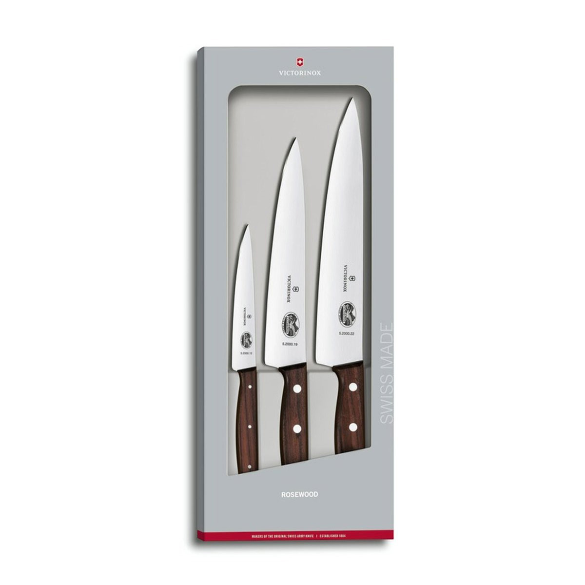 Кухонный набор из 3 ножей Victorinox, сталь X50CrMoV15, рукоять палисандр от Ножиков