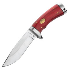 Фото Туристический охотничий нож с фиксированным клинком Katz Lion King, 250 мм, сталь XT-80, рукоять дерево вишня