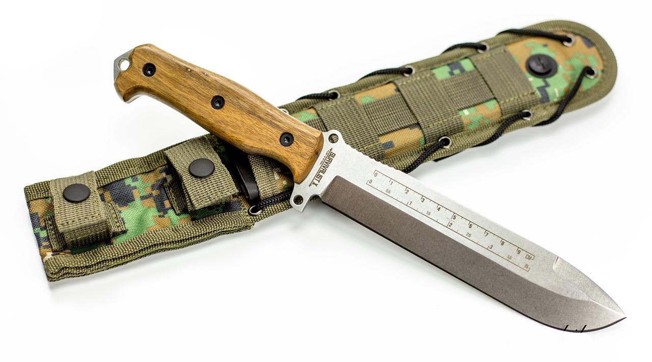 Нож выживания Survivalist X AUS-8 SW в орехе, Кизляр