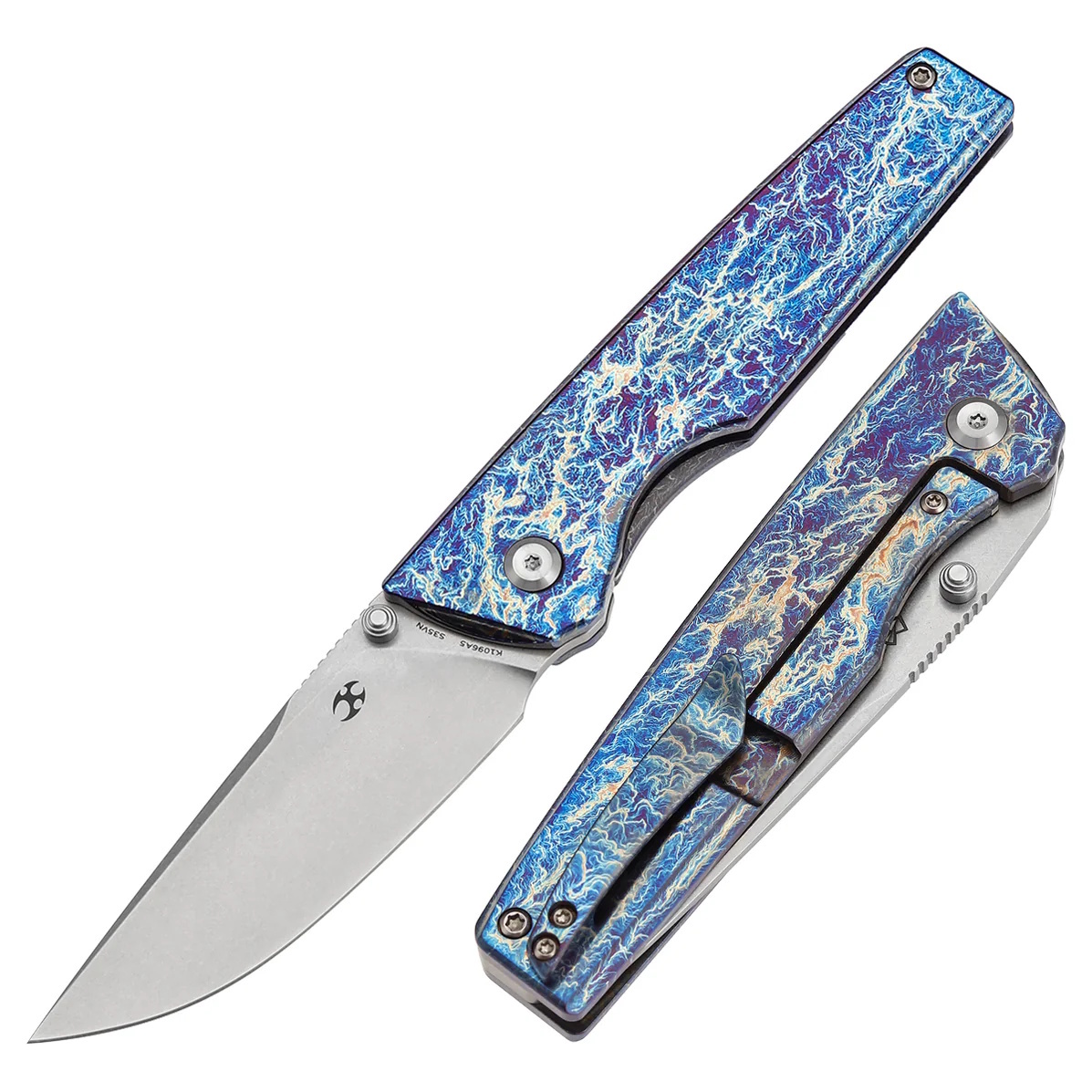 

Складной нож Kansept Chimera stonewash сталь S35VN, рукоять Lightning Strike Titanium