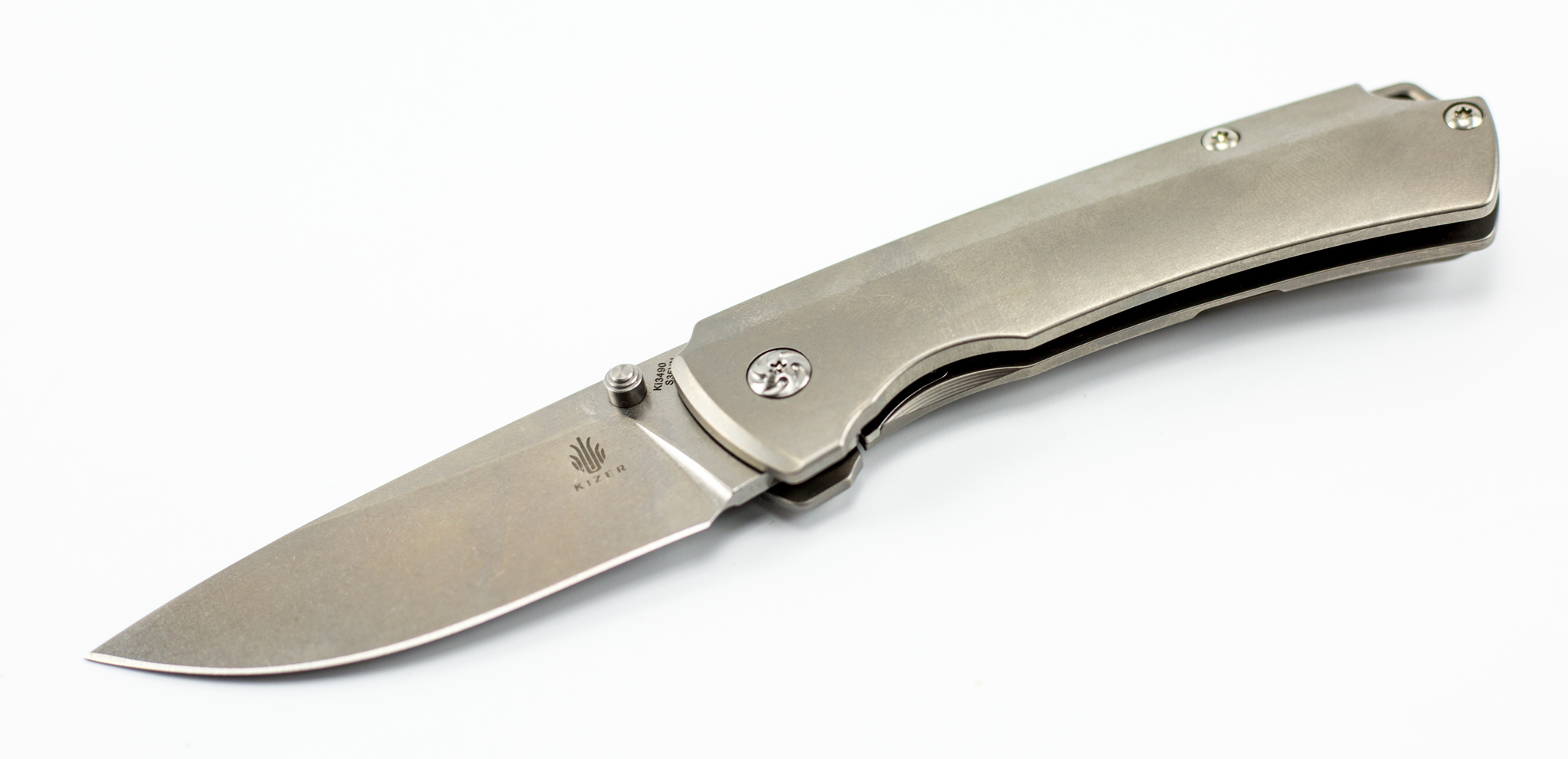 Складной нож Kizer T1, сталь CPM-S35VN, рукоять титан - фото 2