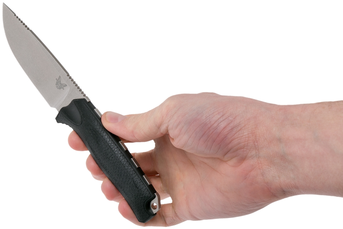 Нож Benchmade Steep Country Black 15008-BLK, сталь CPM-S30V, рукоять сантопрен, черный - фото 8
