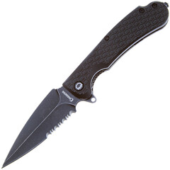 Фото Складной нож Daggerr Urban 2 All Black Serrated, сталь 8Cr14MoV, рукоять FRN
