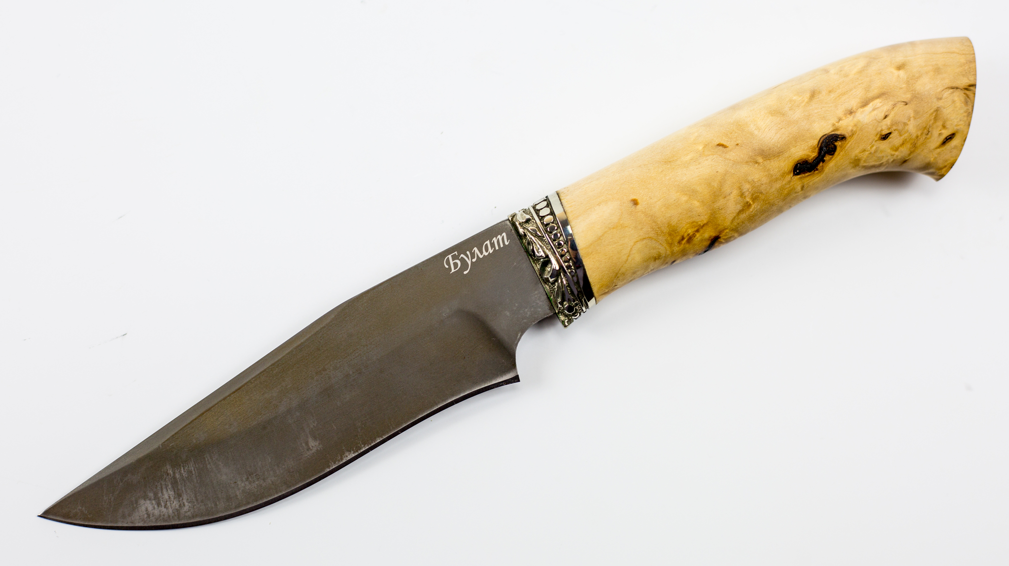 Нож Универсальный, сталь булат, карельская береза - фото 1