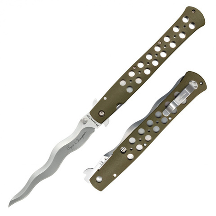Нож складной Cold Steel Ti-Lite 6 Lynn Thompson, сталь 440C, рукоять Zy-Ex, оливковый