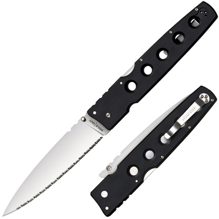 Нож складной Cold Steel Hold Out 6" Serrated, сталь S35VN, рукоять G10, черный