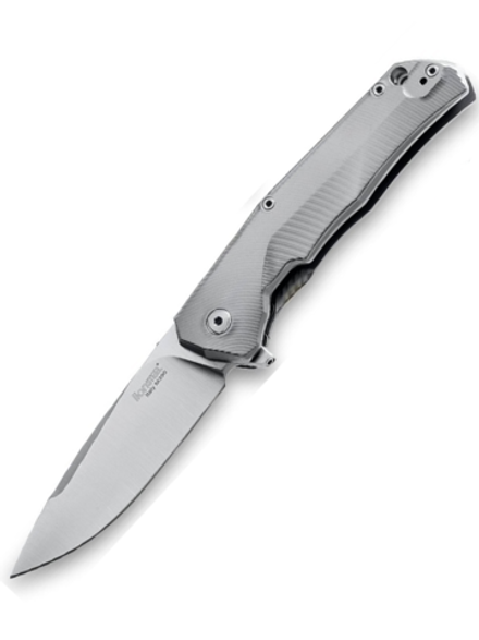 Нож складной LionSteel T.R.E. Blue Titanium, TRE BL, сталь M390, рукоять титан