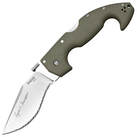 Нож складной Cold Steel Spartan Lynn Thompson Signature, сталь S35VN, рукоять G10, оливковый
