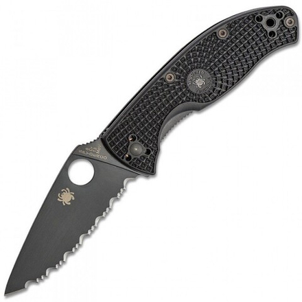 Складной нож Spyderco Tenacious Lightweight 122SBBK, сталь 8Cr13MOV, рукоять FRN, чёрный