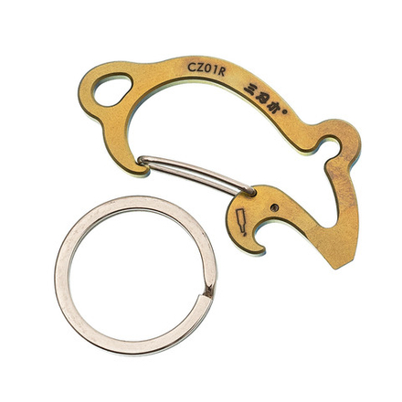 Карабин-мультитул Sanrenmu CZ01R, алюминий, золотистый