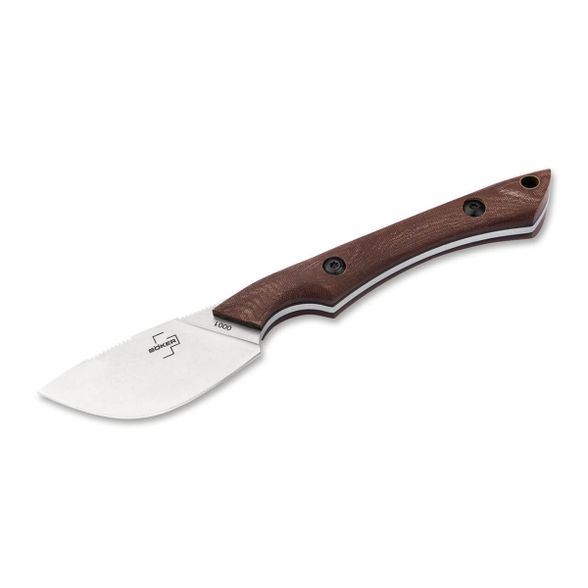 Цена наТуристический нож Boker M.U.K., сталь 14C28N, рукоять микарта, коричневый