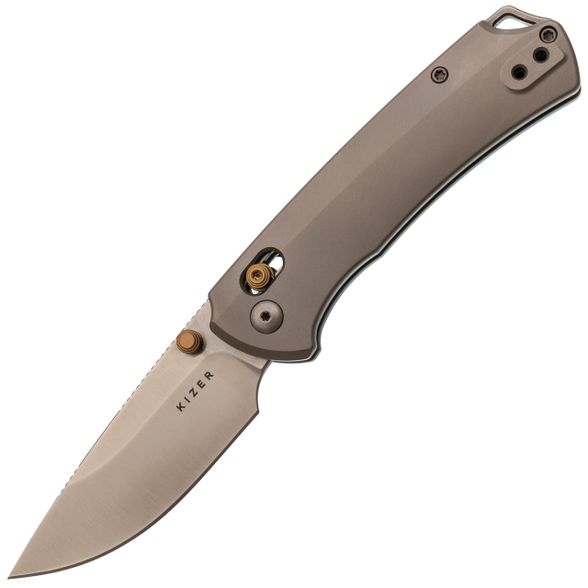 Цена наСкладной нож Kizer T1 CD, сталь M390, рукоять титан, серый